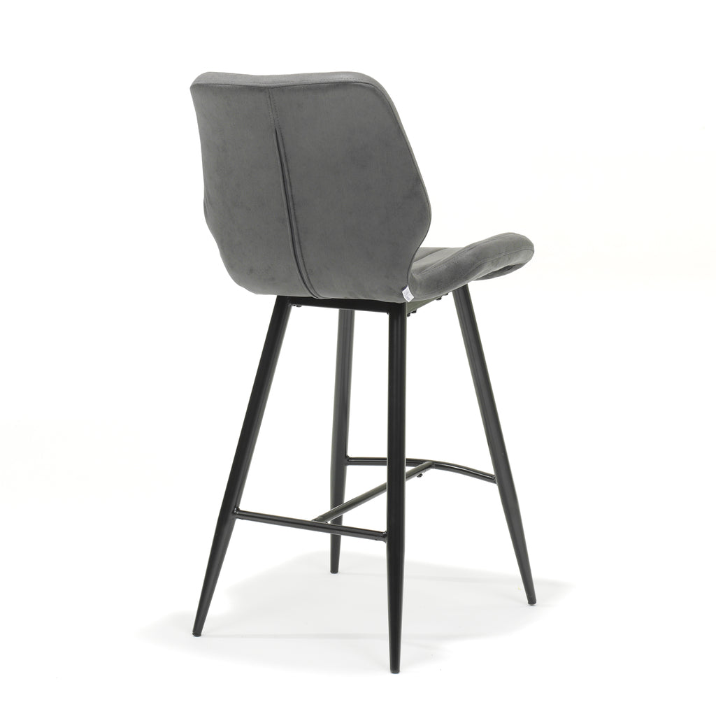 bar stool brenn black fabric soft anthracite