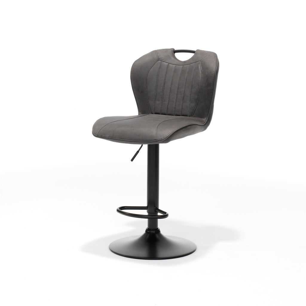 bar stool cordoba black - fabric soft anthracite