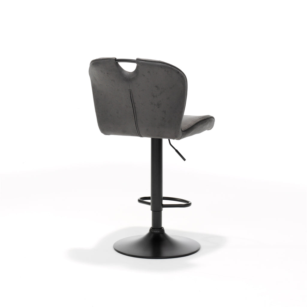 bar stool cordoba black - fabric soft anthracite