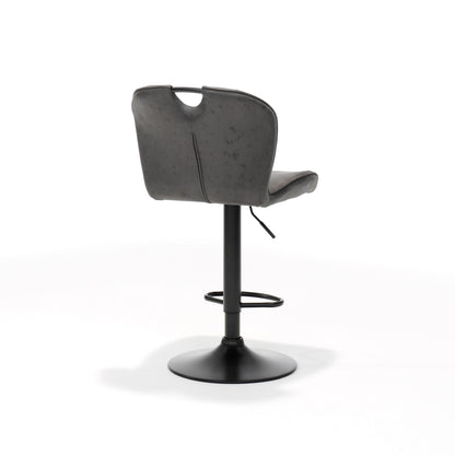 Bar stool Cordoba black - Fabric Soft Anthracite