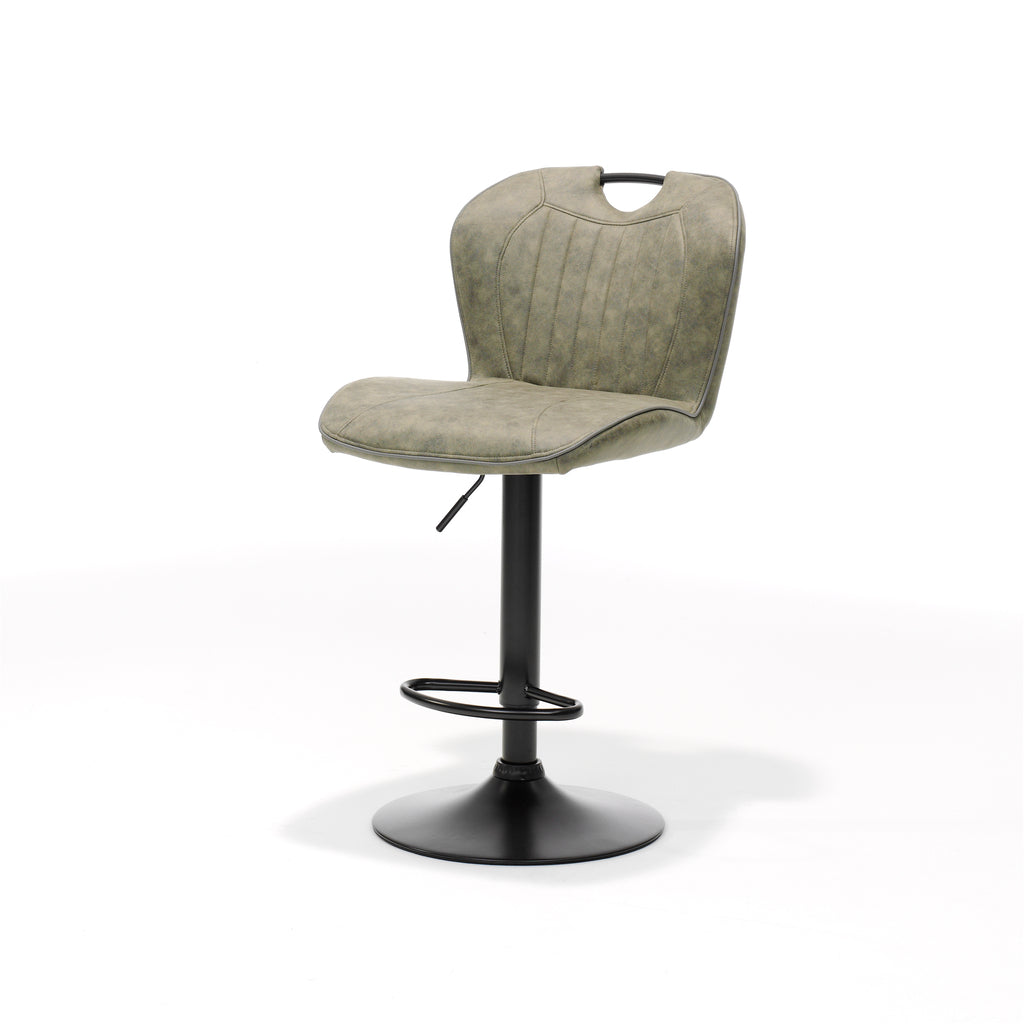 bar stool cordoba black - fabric soft green