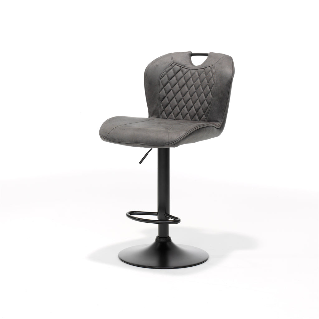 bar stool corsa black - fabric soft anthracite