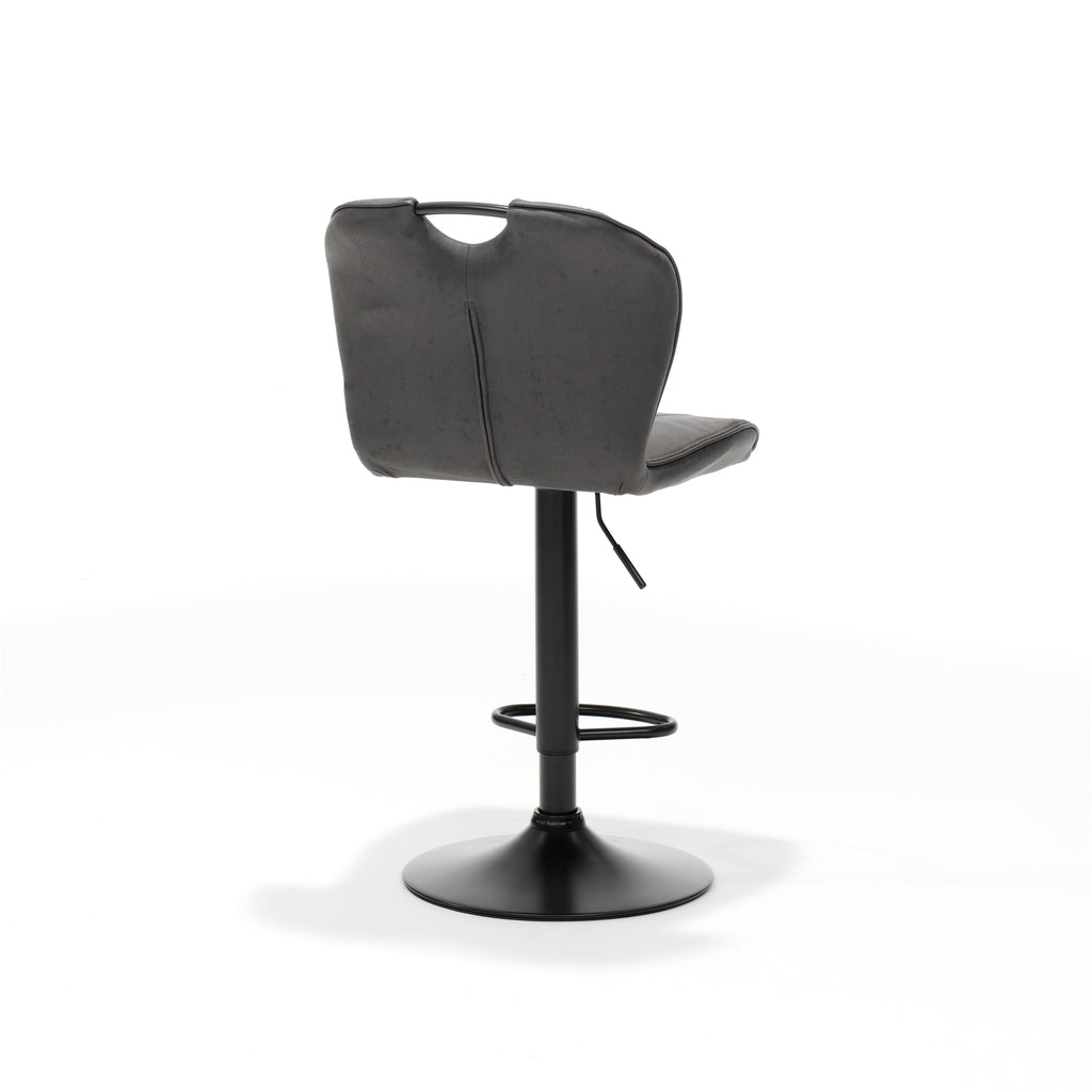 bar stool corsa black - fabric soft anthracite