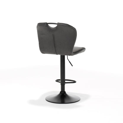 Bar stool Corsa black - Fabric Soft Anthracite