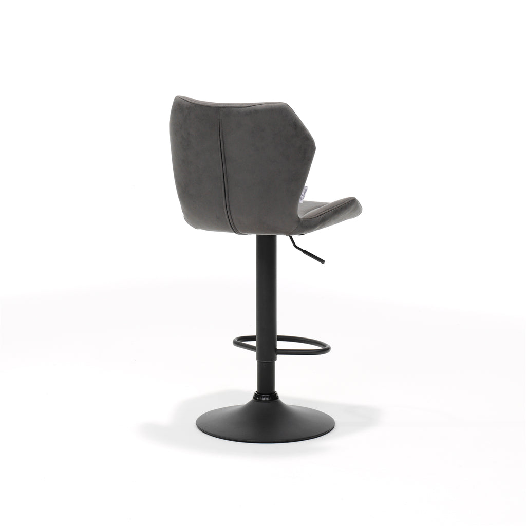 bar stool genoa black - fabric soft anthracite