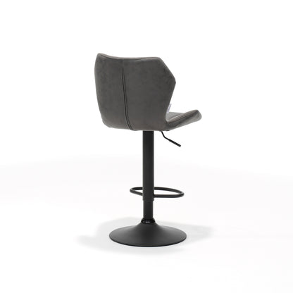 Bar stool Genoa black - Fabric Soft Anthracite