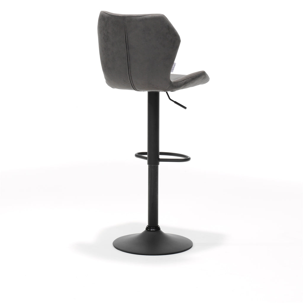 bar stool genoa black - fabric soft anthracite