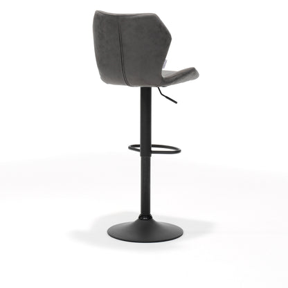 Bar stool Genoa black - Fabric Soft Anthracite