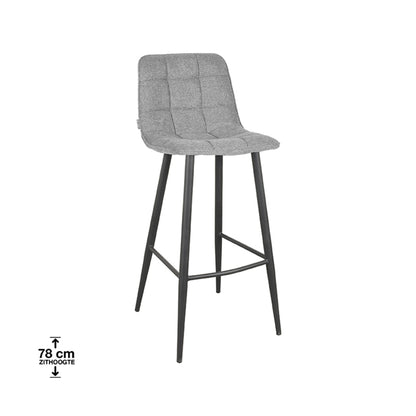 LABEL51 Bar stool Jelt - Zinc - Synthetic - Seat height 78