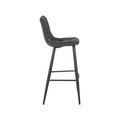 LABEL51 Bar stool Jelt - Anthracite - Synthetic - Seat height 78