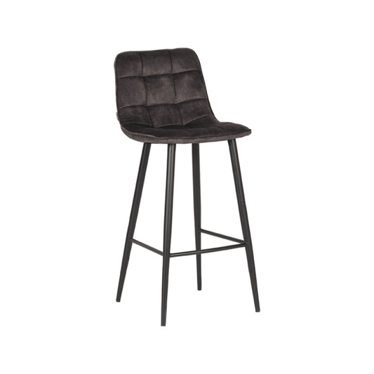 LABEL51 Bar stool Jelt - Anthracite - Velvet - Seat height 78