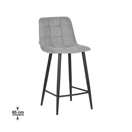 LABEL51 Bar stool Jelt - Zinc - Synthetic - Seat height 65