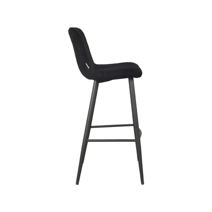 LABEL51 Bar stool Jep - Black - Teddy - Seat height 78