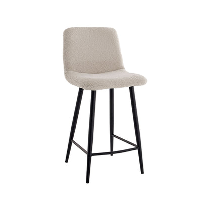 LABEL51 Bar stool Jep - Ivory - Teddy - Seat height 65