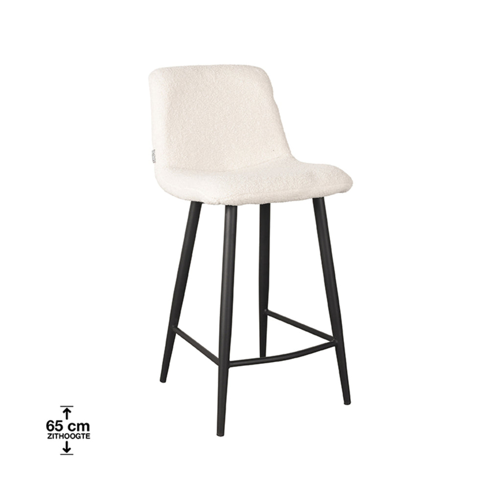 label51 bar stool jep - ivory - teddy - seat height 65