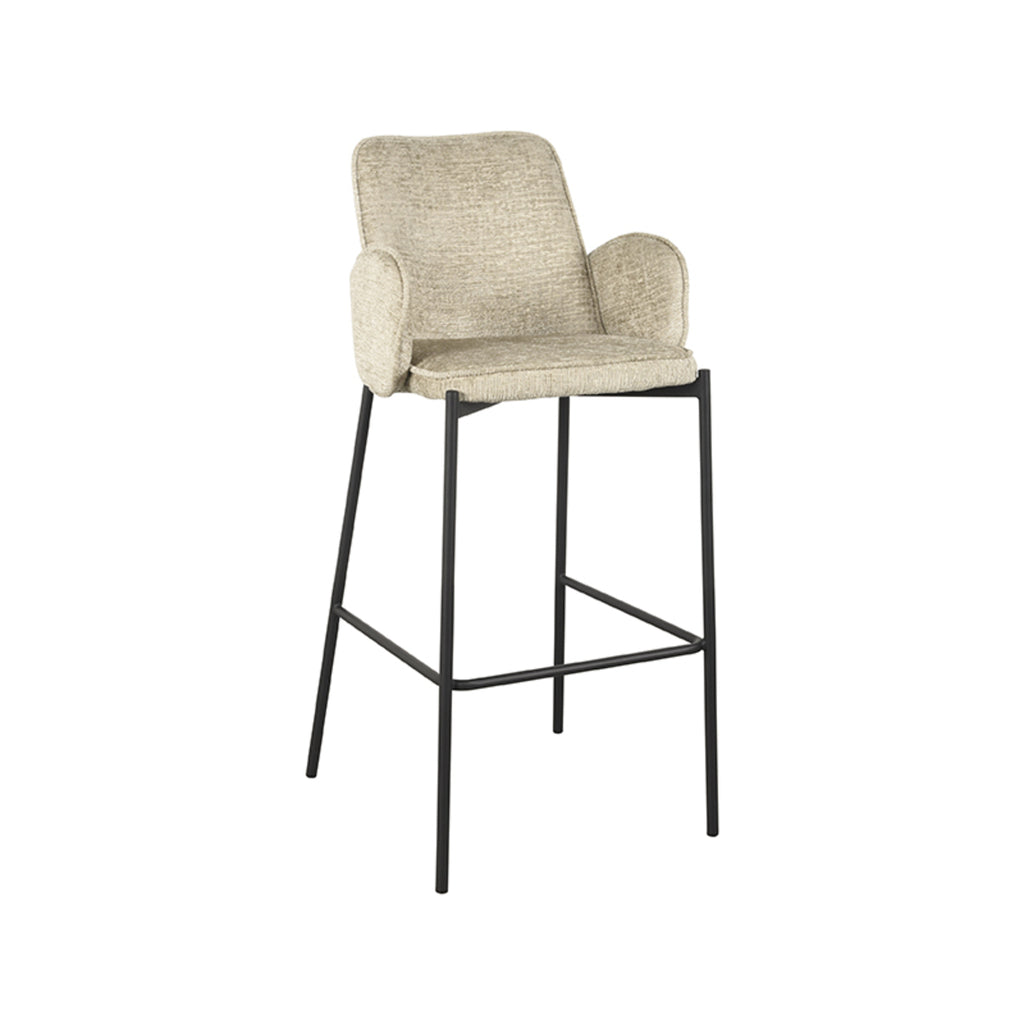 label51 bar stool joni - beige - velvet - seat height 78 cm