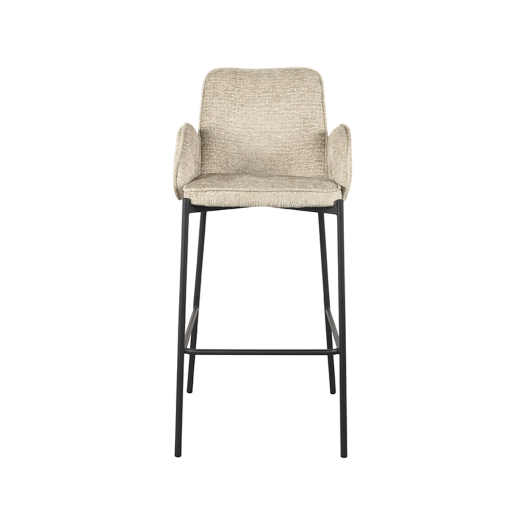 label51 bar stool joni - beige - velvet - seat height 78 cm