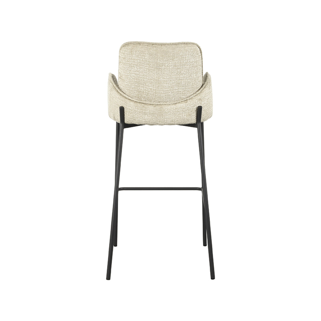 label51 bar stool joni - beige - velvet - seat height 78 cm