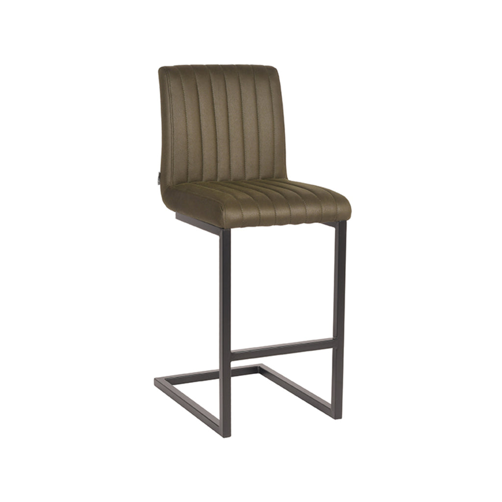 label51 bar stool milo - army green - microfiber - seat height 65