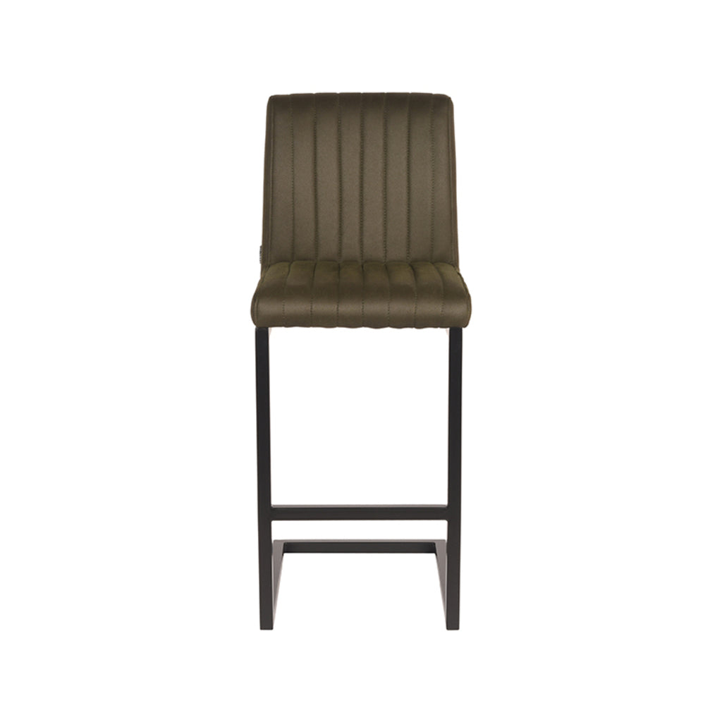 label51 bar stool milo - army green - microfiber - seat height 65