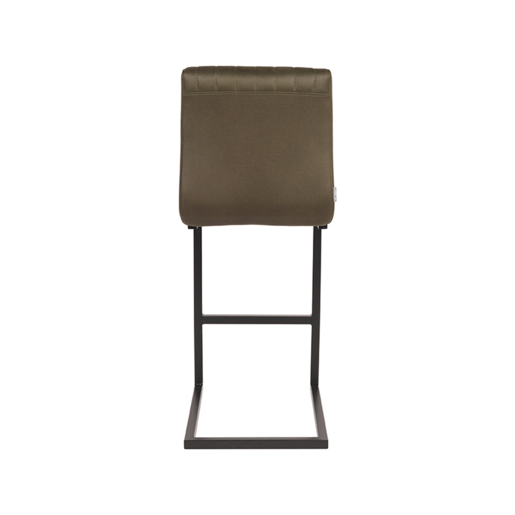 label51 bar stool milo - army green - microfiber - seat height 65