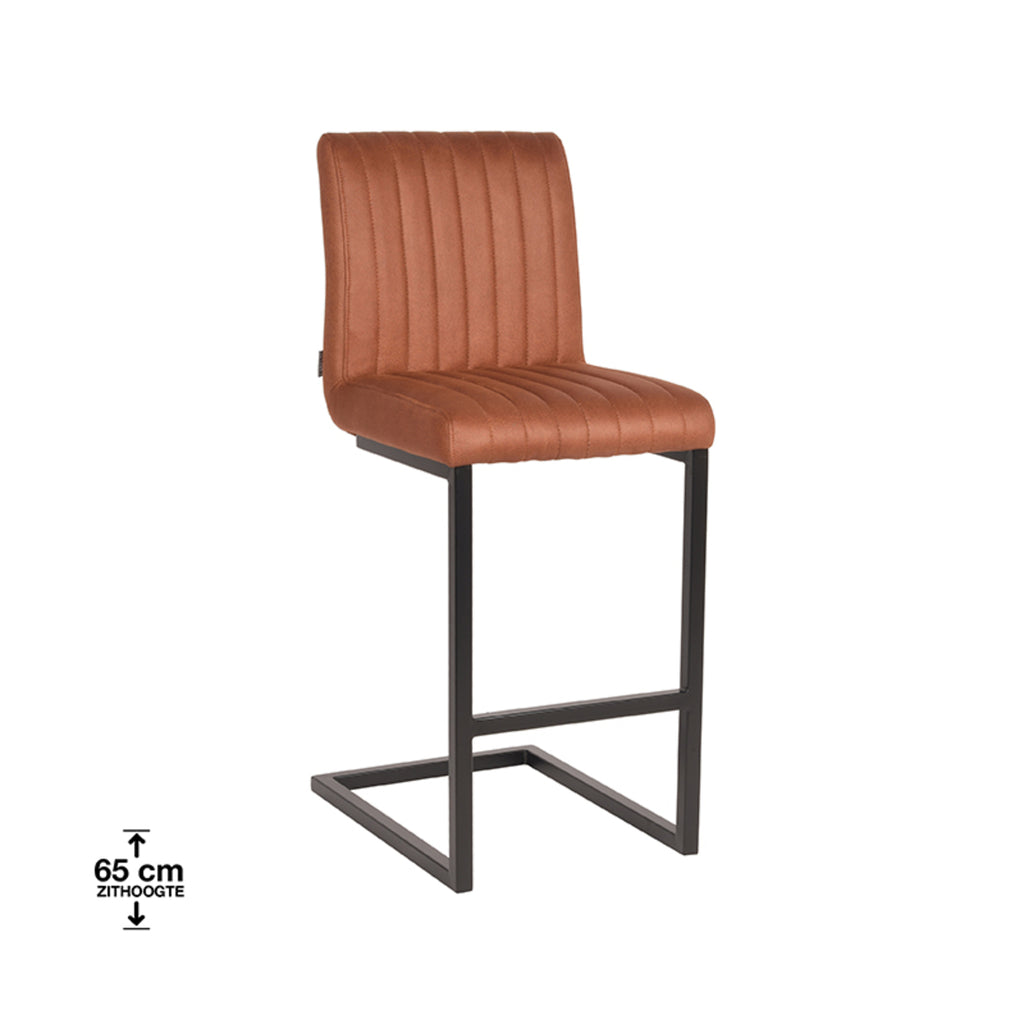 label51 bar stool milo - cognac - microfiber - seat height 65