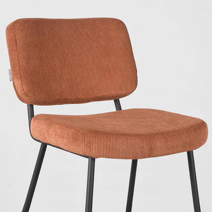 LABEL51 Bar stool Noah - Rust - Corduroy - Seat height 65