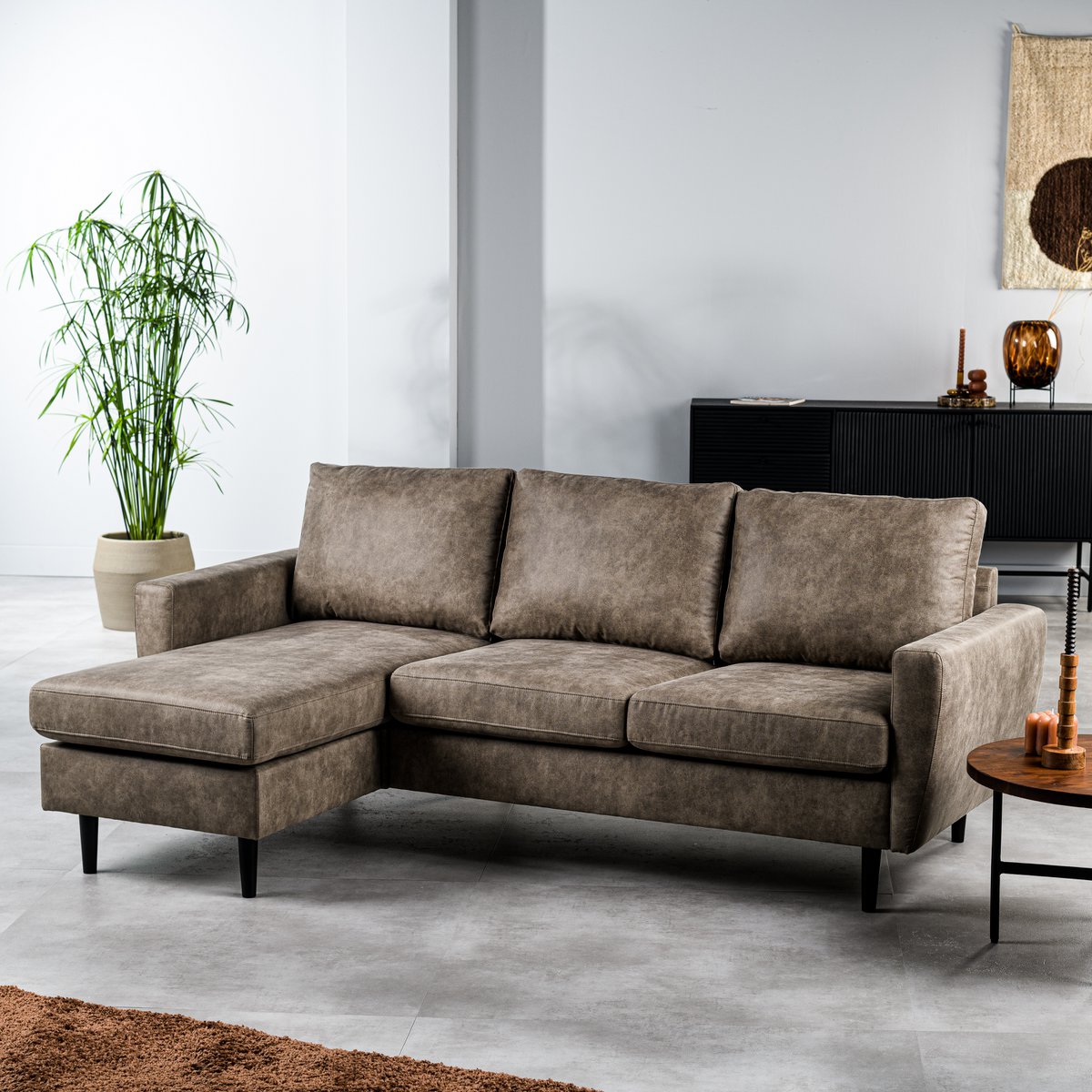 3 seat sofa cl cl l+r, savannah fabric, s520 taupe