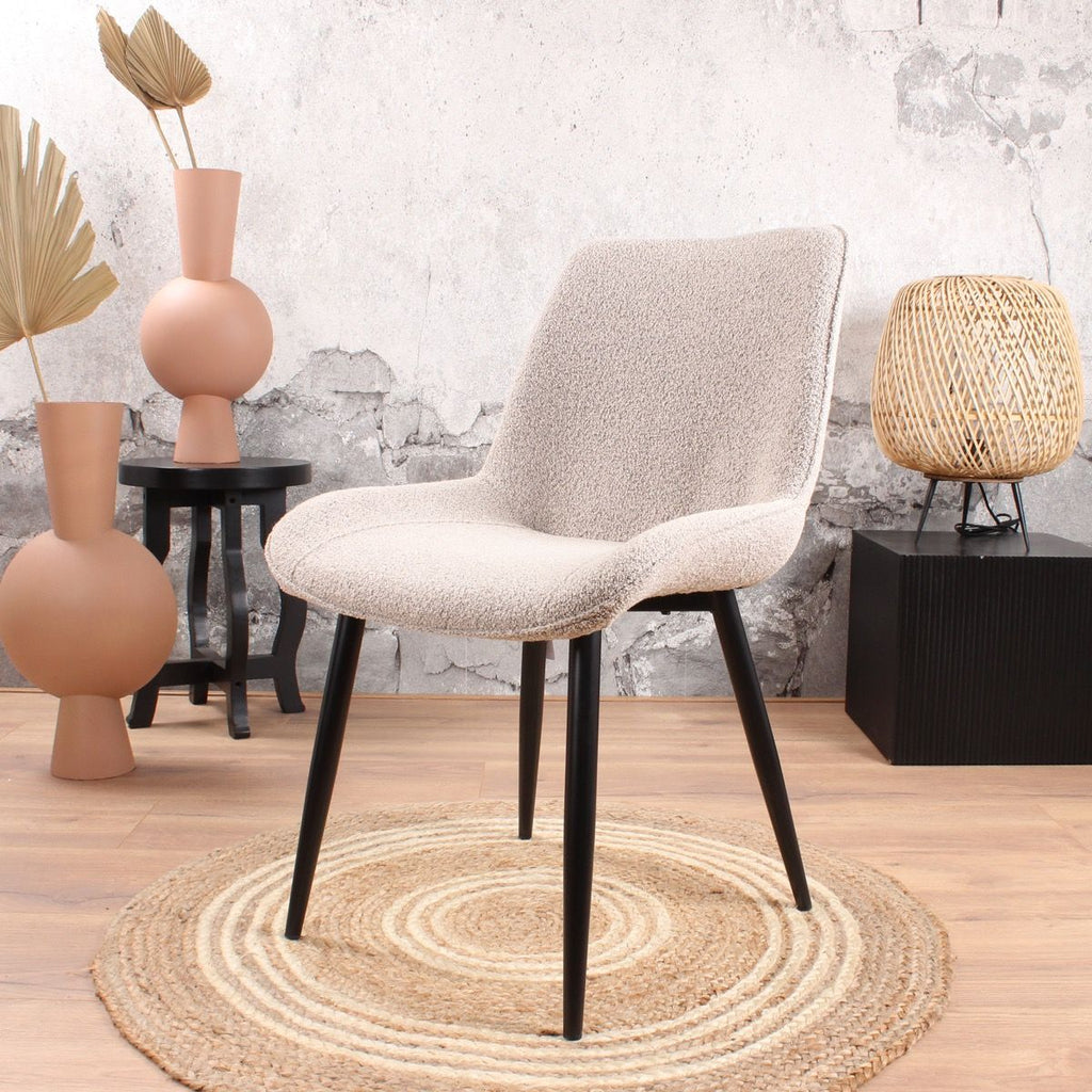 benito dining room chair 2.0 bouclé beige