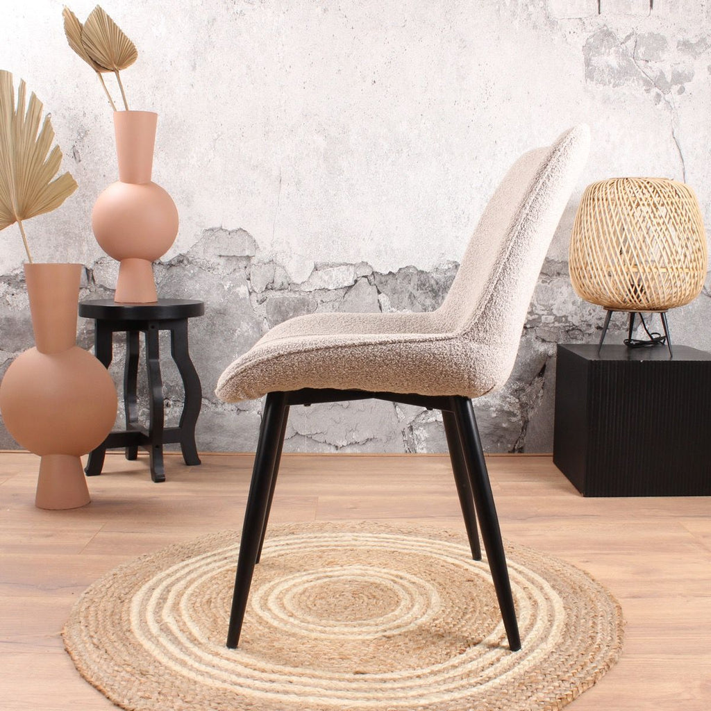 benito dining room chair 2.0 bouclé beige