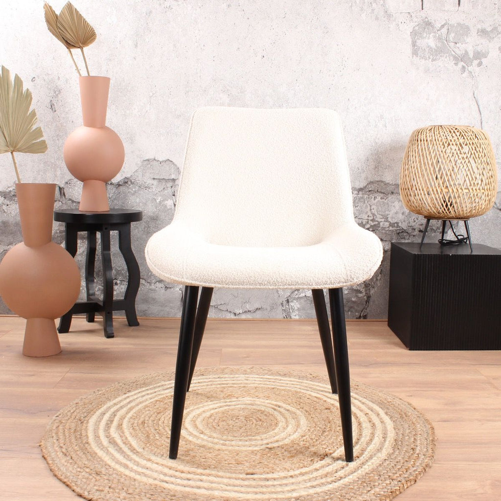 benito dining room chair 2.0 bouclé white