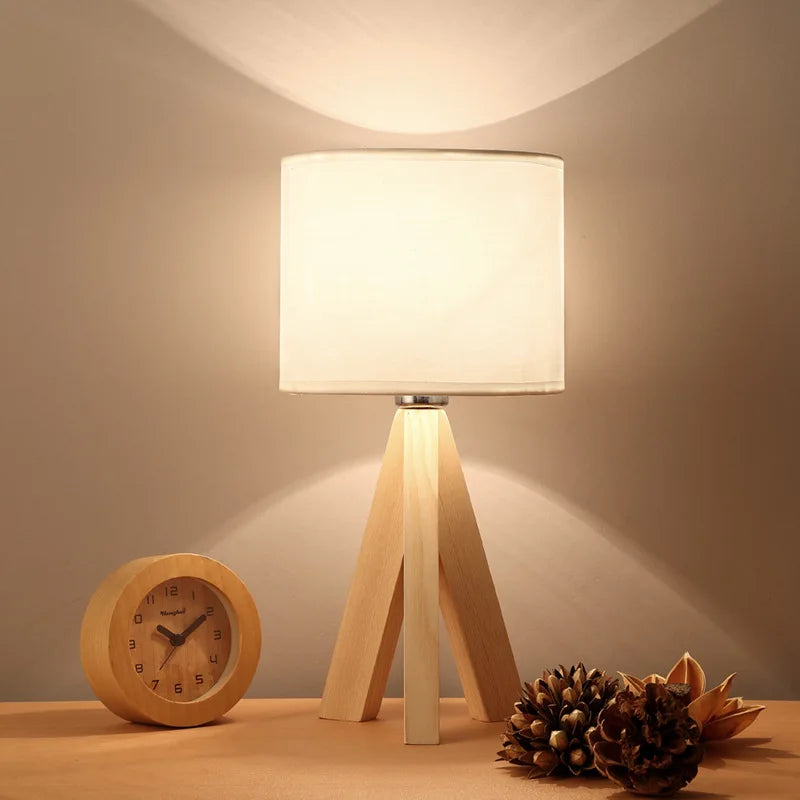 houten tafellamp modern ontwerp