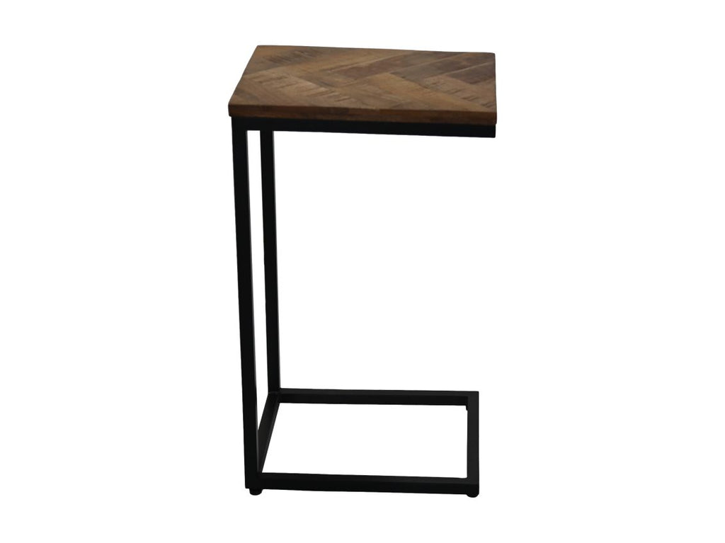 side table mosaic - 30x38x65 - natural/black - mango wood/metal