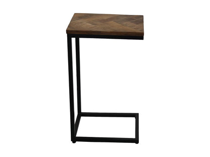 Side table Mosaic - 30x38x65 - Natural/black - mango wood/metal