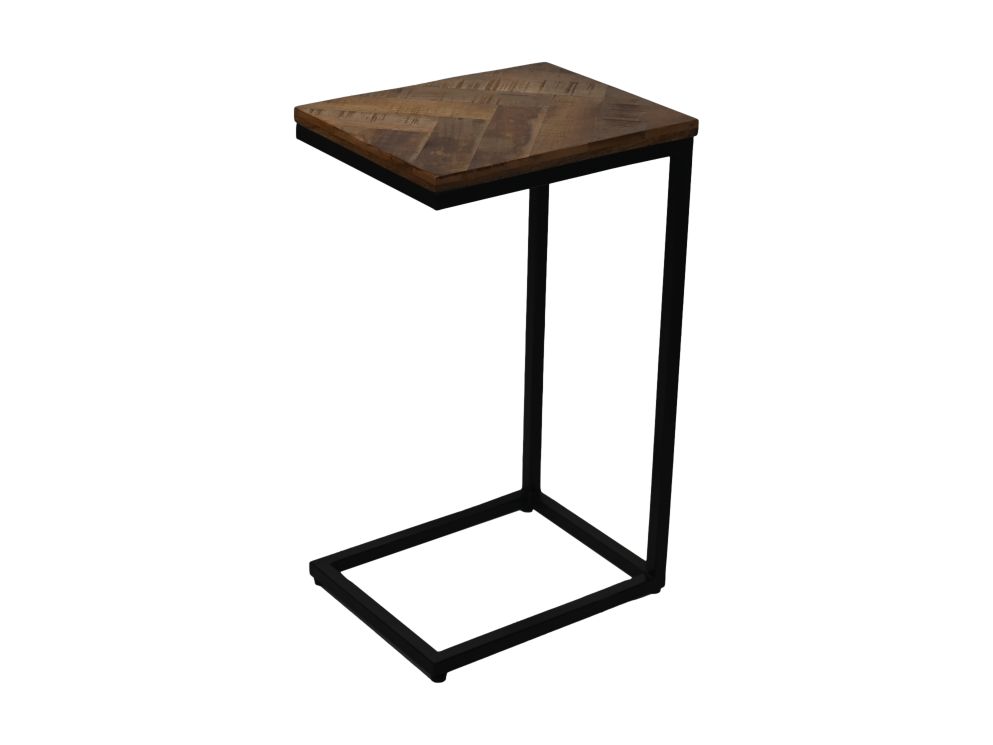 side table mosaic - 30x38x65 - natural/black - mango wood/metal