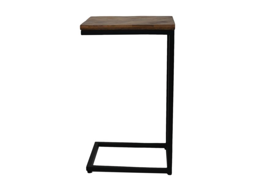 side table mosaic - 30x38x65 - natural/black - mango wood/metal