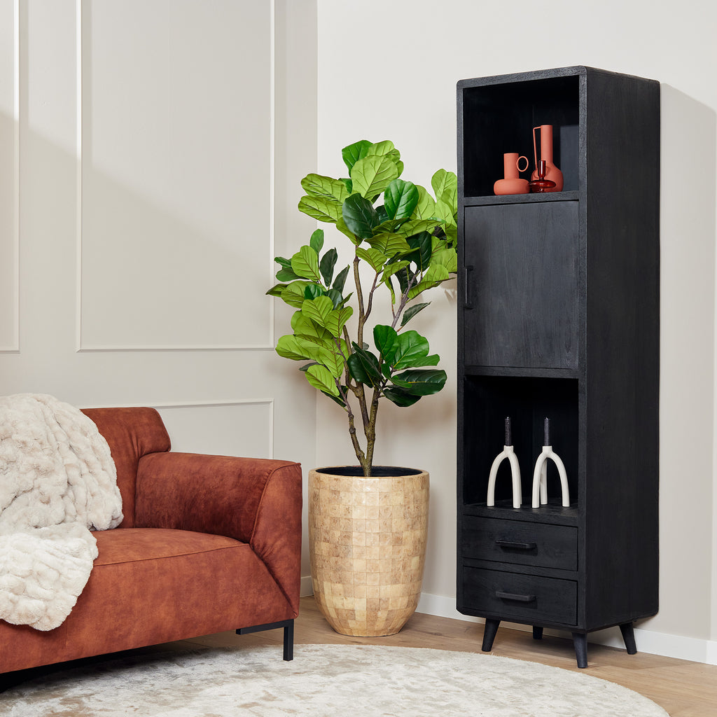 bookcase omaha black | 55 cm