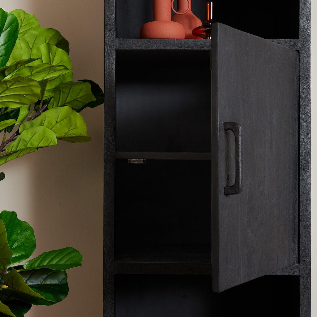 bookcase omaha black | 55 cm