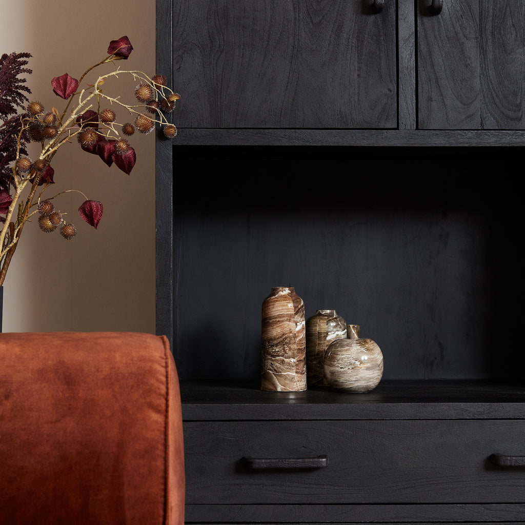 bookcase omaha black | 90 cm