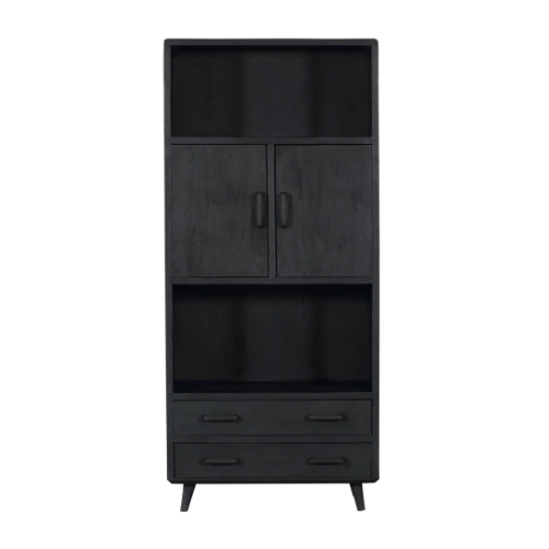 bookcase omaha black | 90 cm