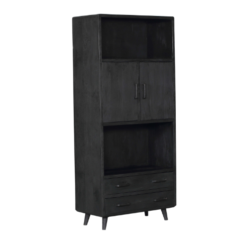 bookcase omaha black | 90 cm