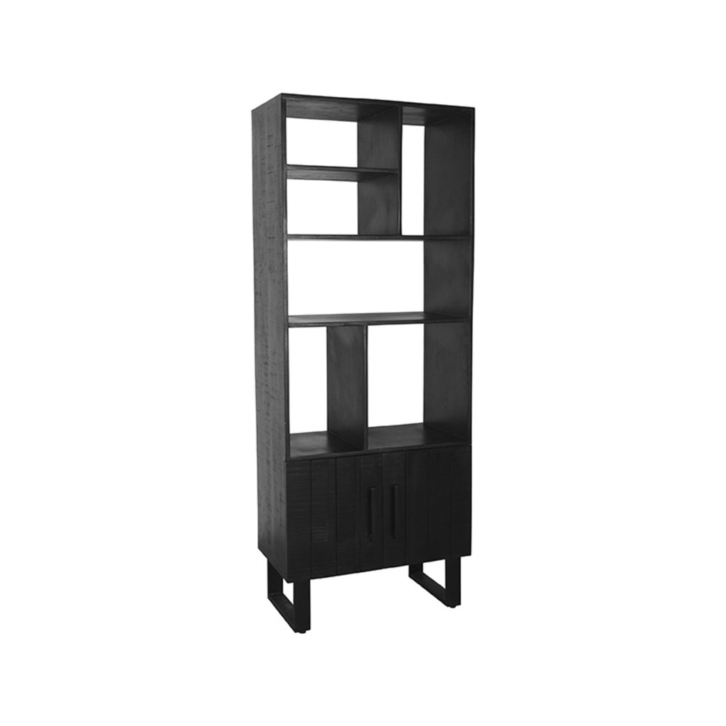 label51 bookcase santos - black - mango wood