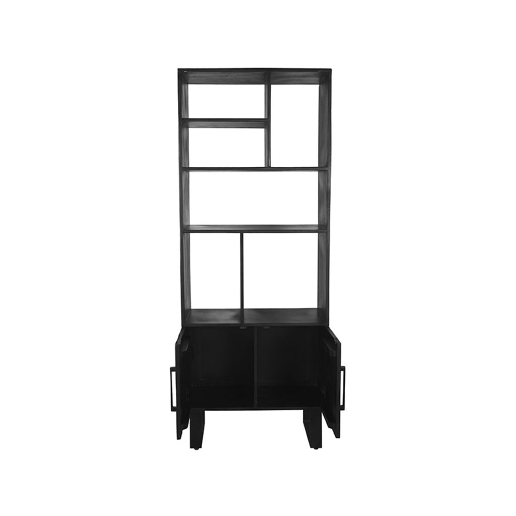 label51 bookcase santos - black - mango wood