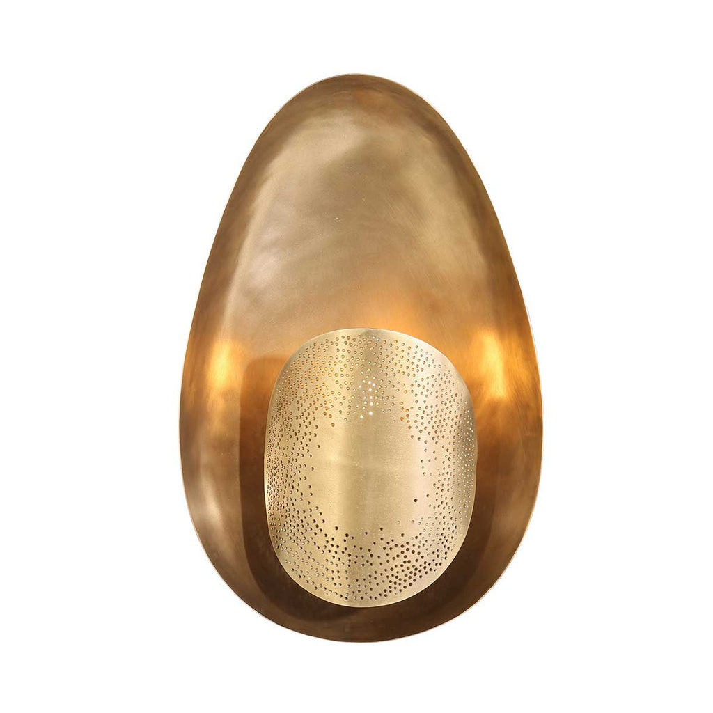 bronze-colored wall lamp brassi oval 3680br with large fitting