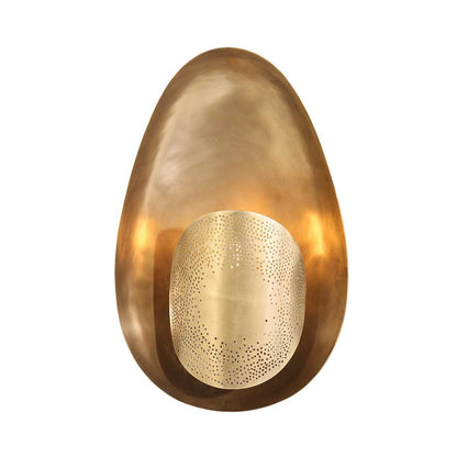 Bronze-colored wall lamp Brassi oval 3680BR with large fitting