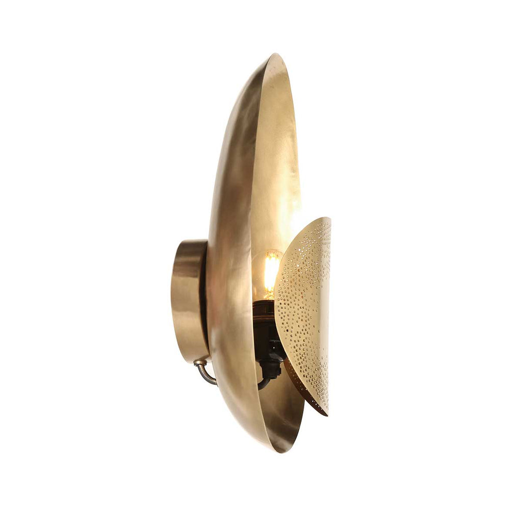 bronze-colored wall lamp brassi oval 3680br with large fitting