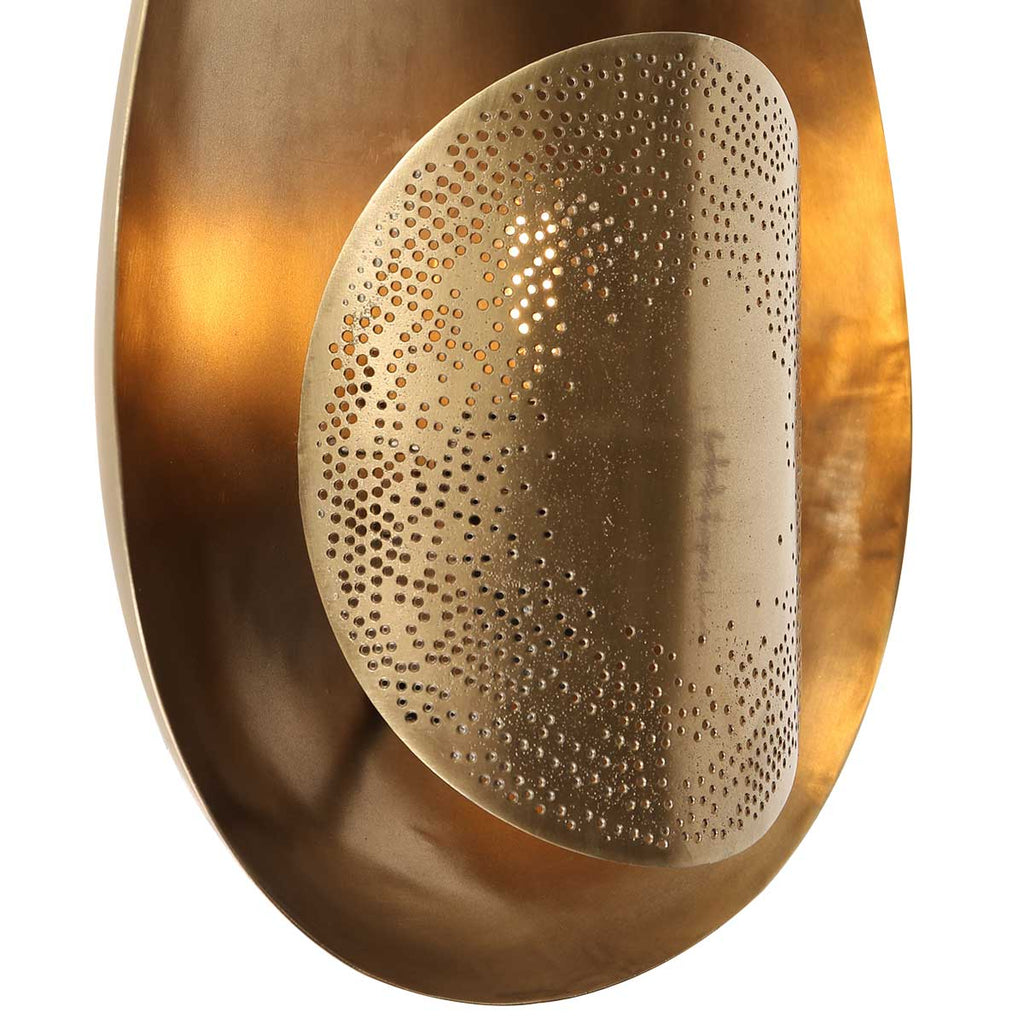 bronze-colored wall lamp brassi oval 3680br with large fitting