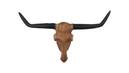 Buffelkop - naturel/zwart - teak