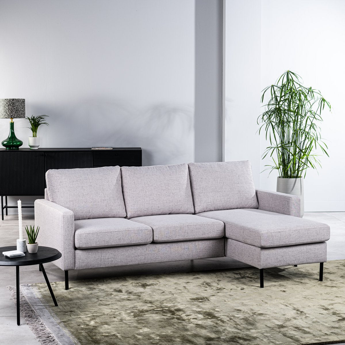 3 seater sofa cl l+r, valente fabric, v311 grey