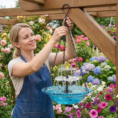 Zonne-energie Hangfontein met Twee-traps Waterval